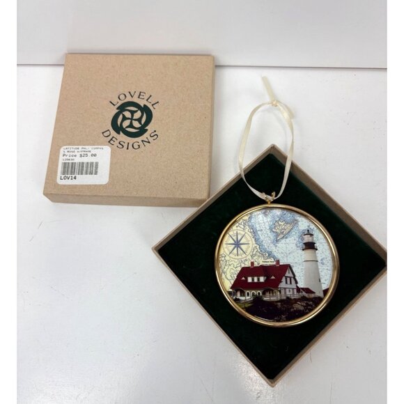 Lovell Designs Portland Head Light Maine Compass Latitude Ornament Lighthouse - Picture 3 of 5